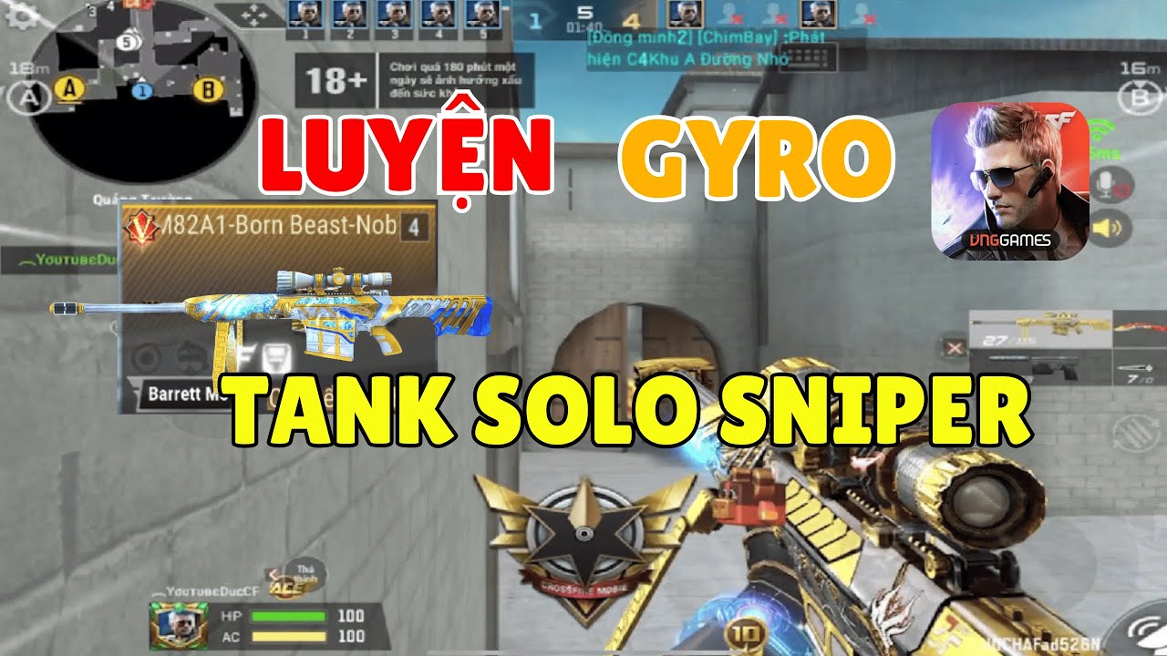 Crossfire Legends | Barrett M82A1 Noble Gold Siêu Hiếm Vác Đấu Đơn Luyện Sniper Với Tank Leo Rank