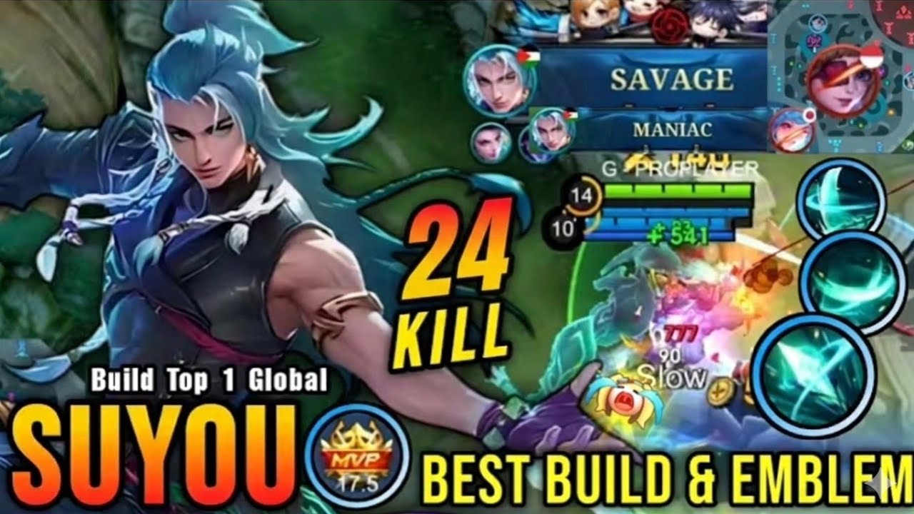 SUYOU 24 KILLS SAVAGE! ⚔️ Best Build & Emblem 2026 - G-Pro x MLBB