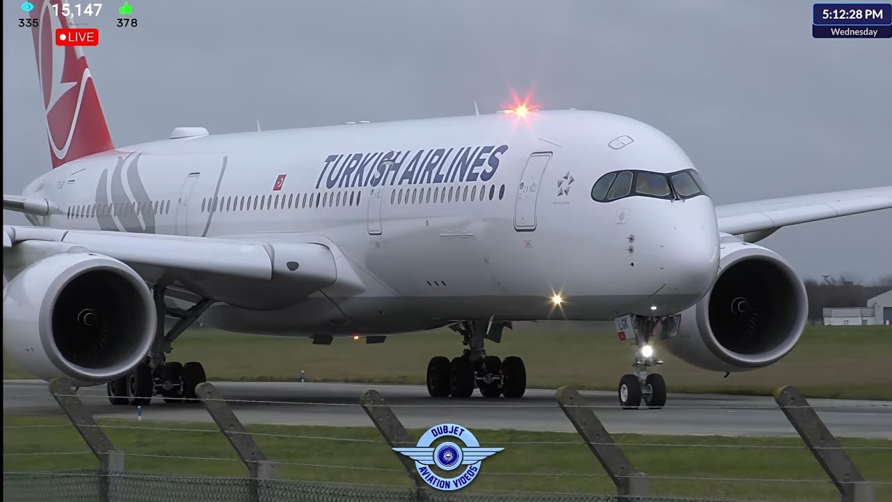 Rare Appearance Turkish A350 - Dublin Airport LIVE Plane Spotting Ireland ✈️ 19/02/2025