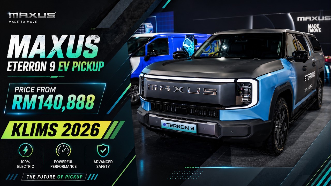 Maxus eTerron 9 EV pick-up Showcased At KLIMS 2026 - 820 km Range - Full Interior Exterior