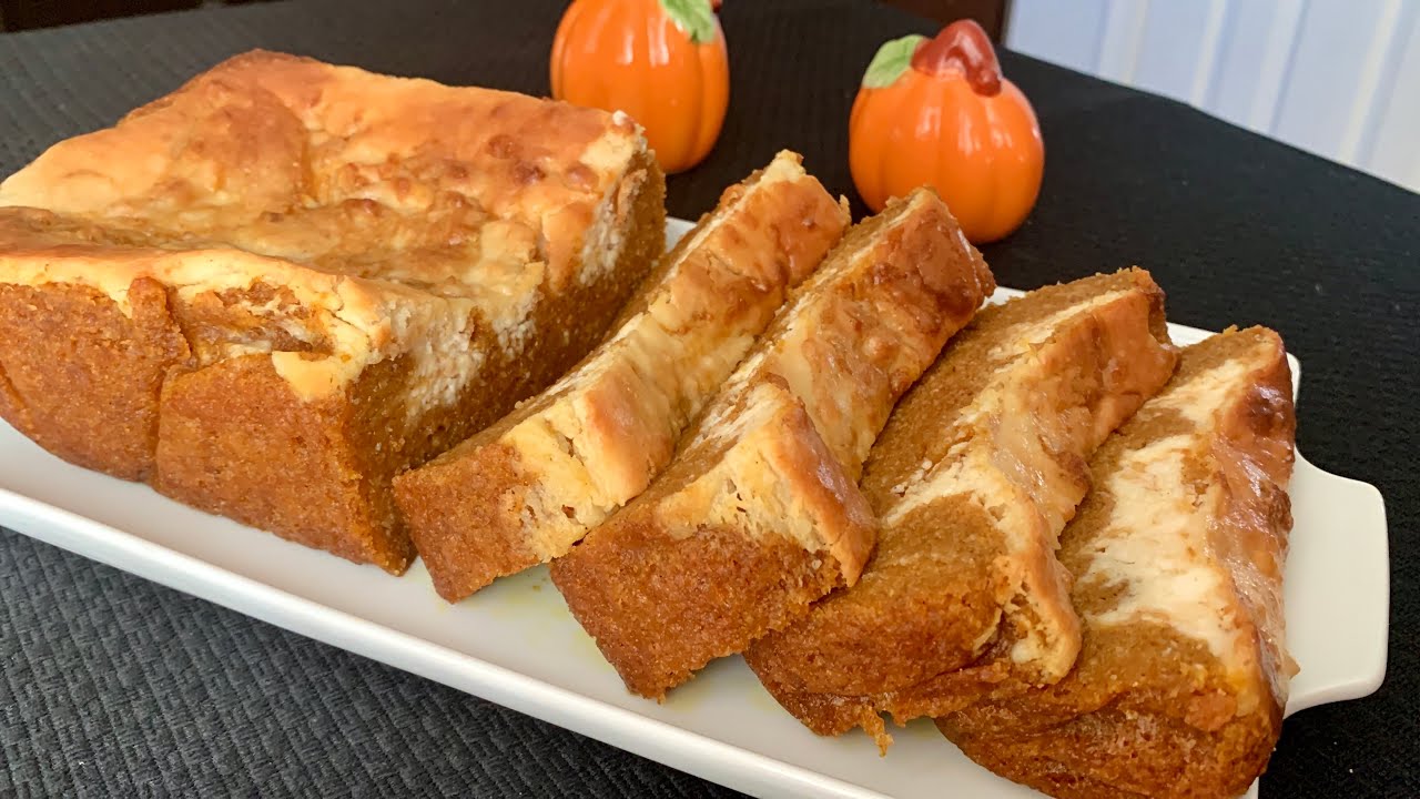 PASTEL DE CALABAZA Con Queso Marmoleado Bajo En Carbohidratos/ MAY #cocinasabrosoconmay #pastel #pan