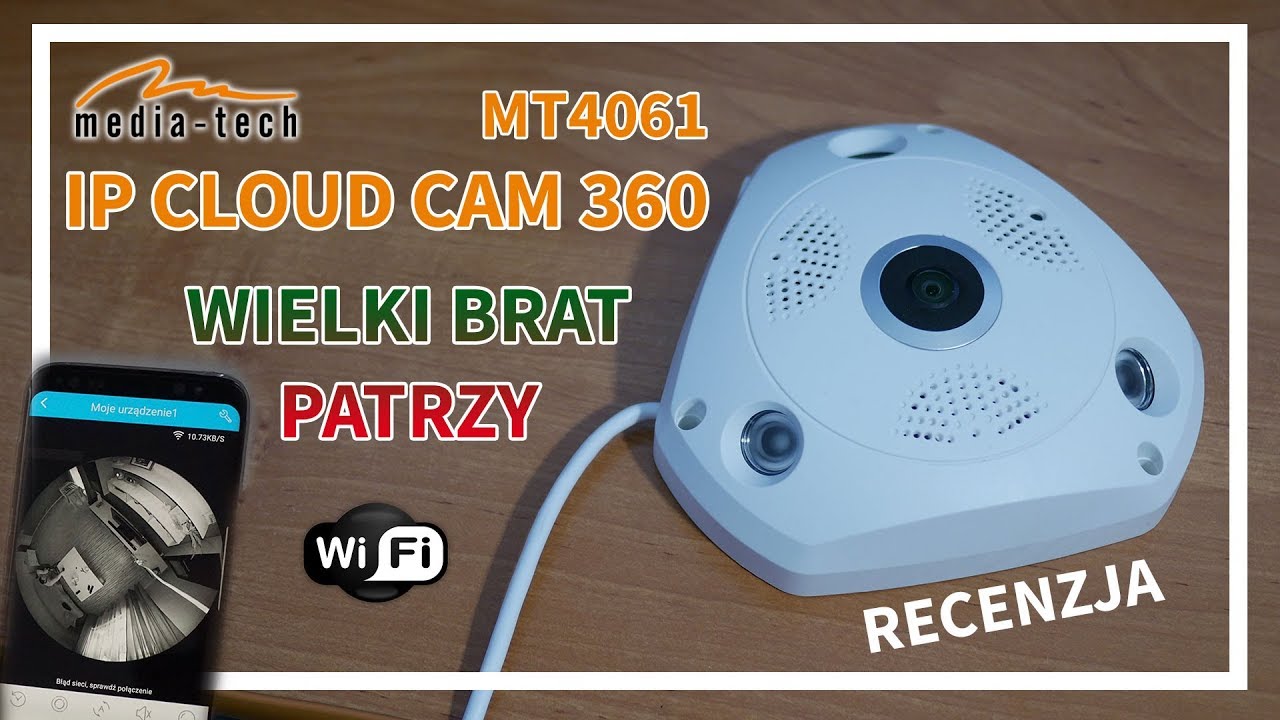 Kamera 360 stopni do monitorowania wnętrz Media-Tech  CLOUD IP CAM 360 MT4061