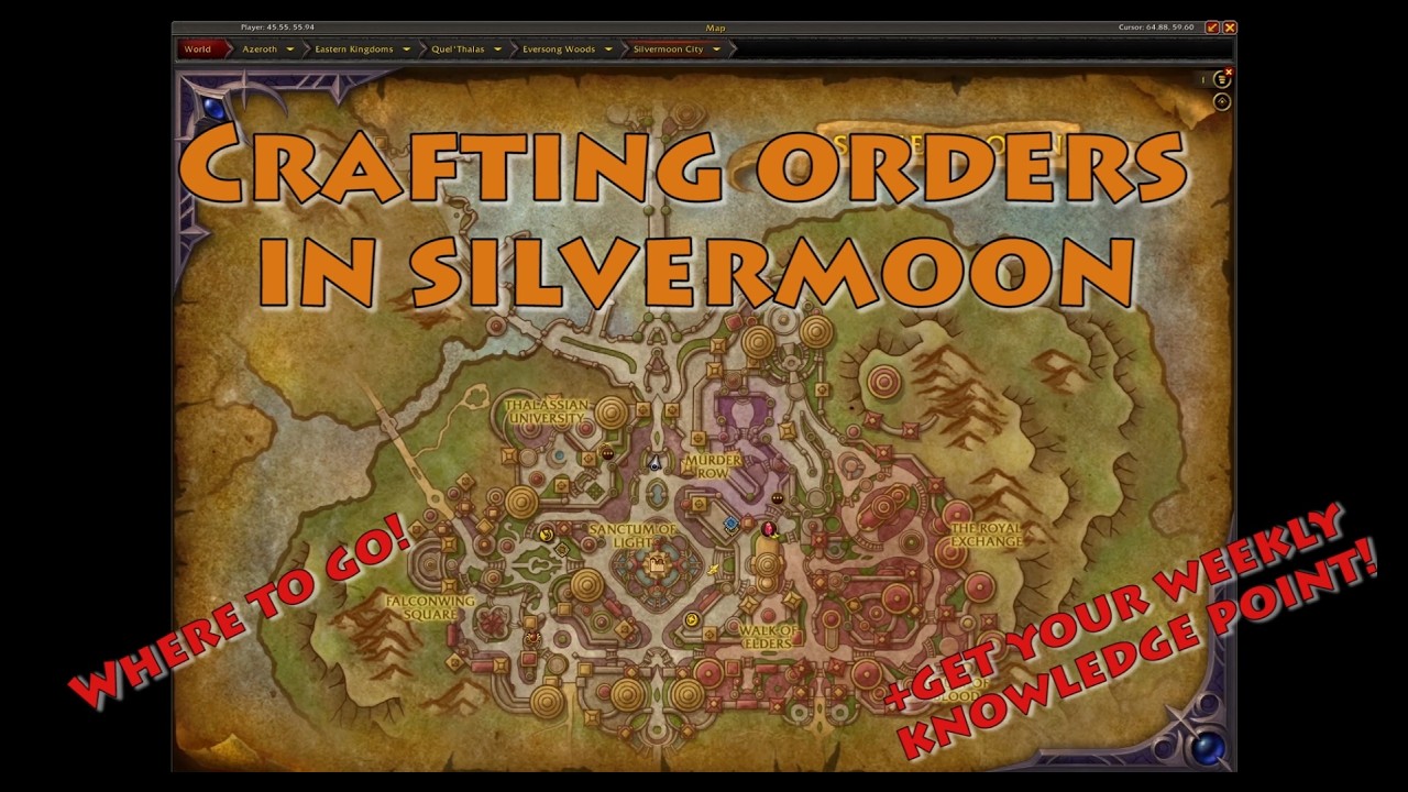 Where to Submit Crafting orders in Silvermoon