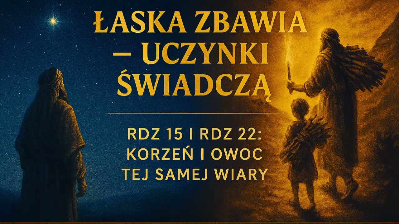 1 Mojż 15 i 22    Łaska zbawia, uczynki świadczą