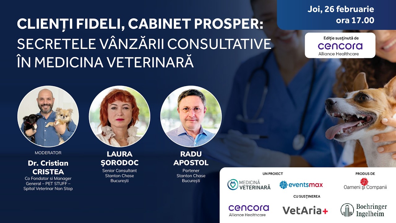 Clienți fideli, cabinet prosper: secretele vânzării consultative în medicina veterinară
