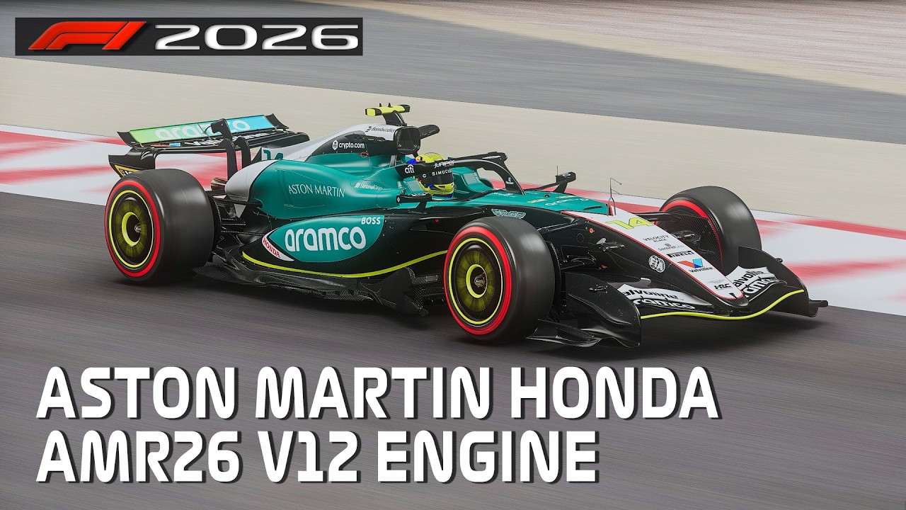 F1 2026 Aston Martin Honda AMR26 V12 Engine Bahrain Assetto Corsa