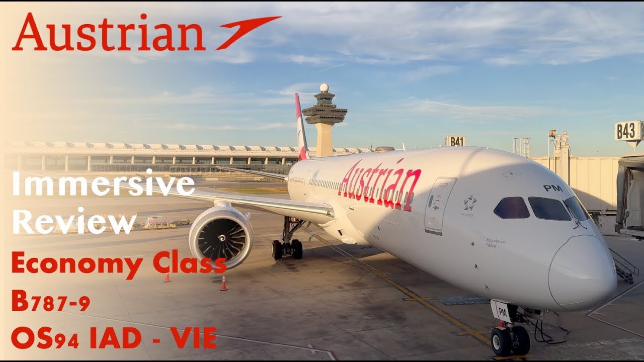 Austrian Airlines Economy Class on B787-9 | OS94 IAD - VIE | Immersive Experience