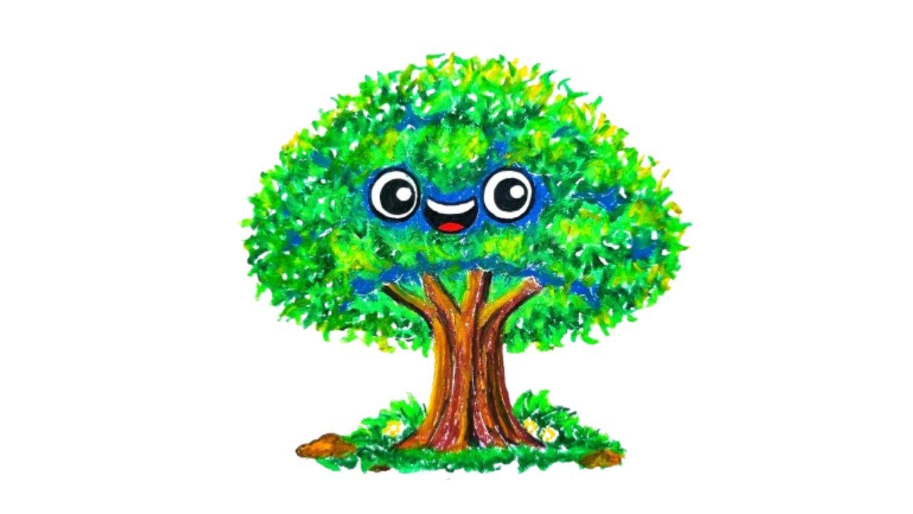 🌳 How to Draw a Tree | Easy Tree Drawing and Coloring | Easy Step by Step Drawing for Kids 