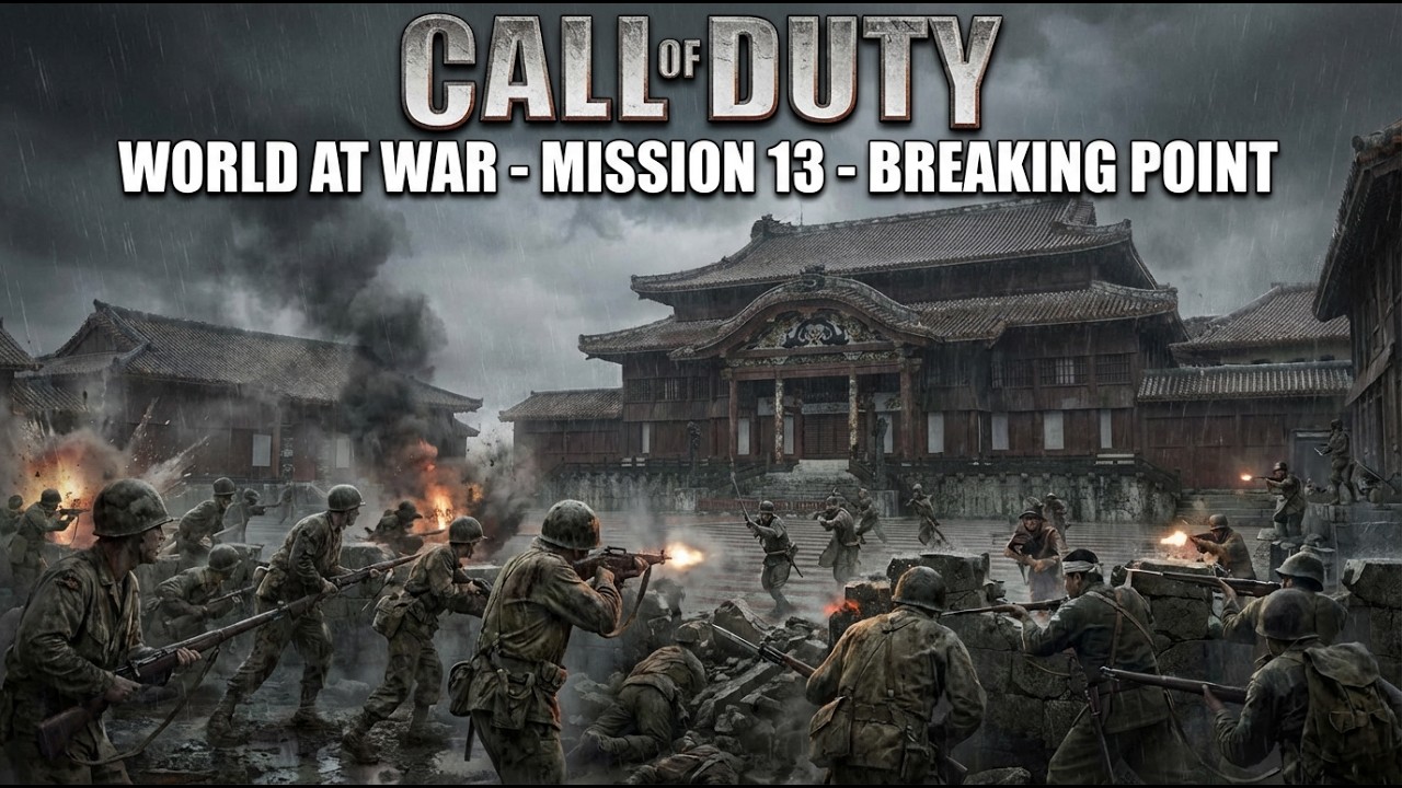 🔥 Call of Duty World at War - Mission 13: Breaking Point Full Walkthrough Shuri Castle Final Assault