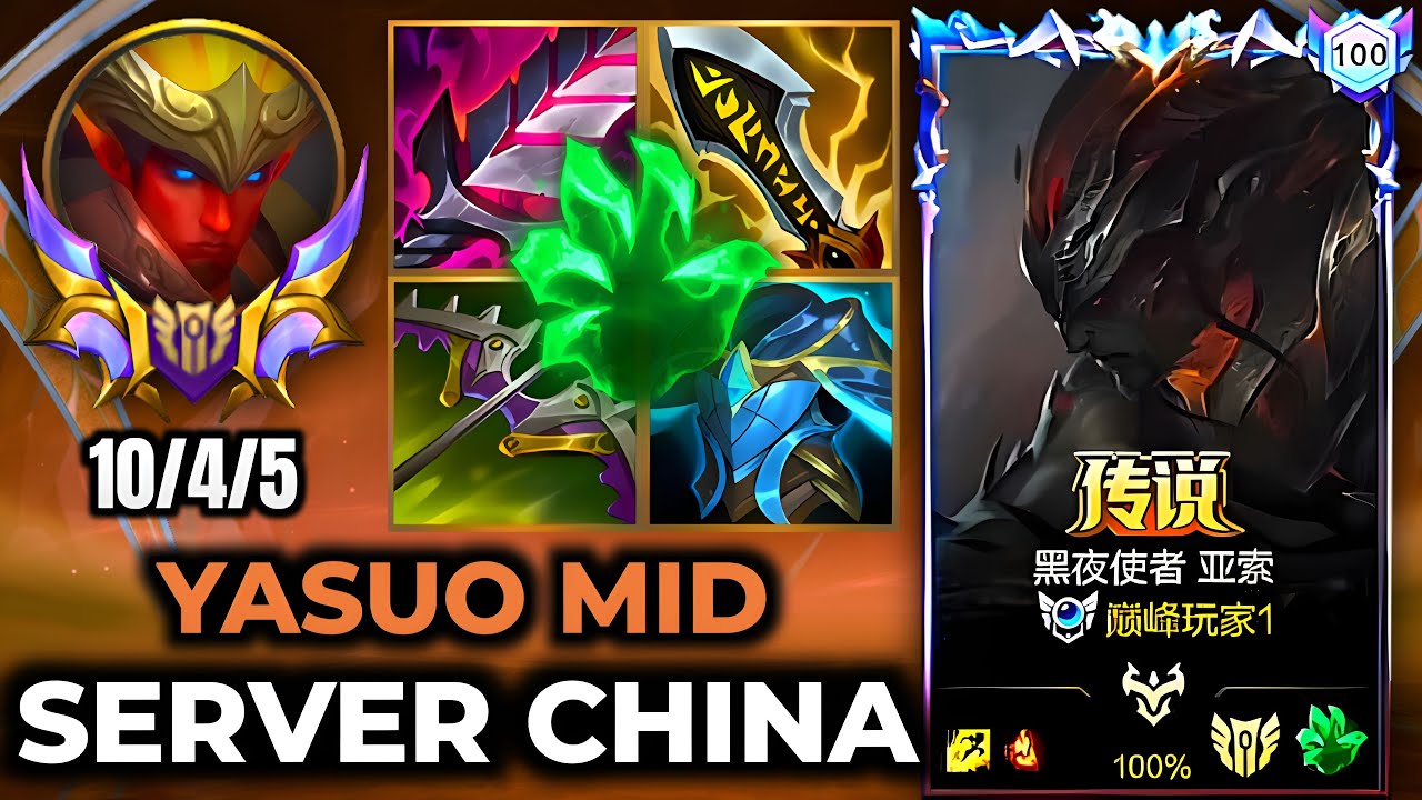 Yasuo Wild Rift China - Build Runes Season 19 - Gameplay Nightbringer Yasuo