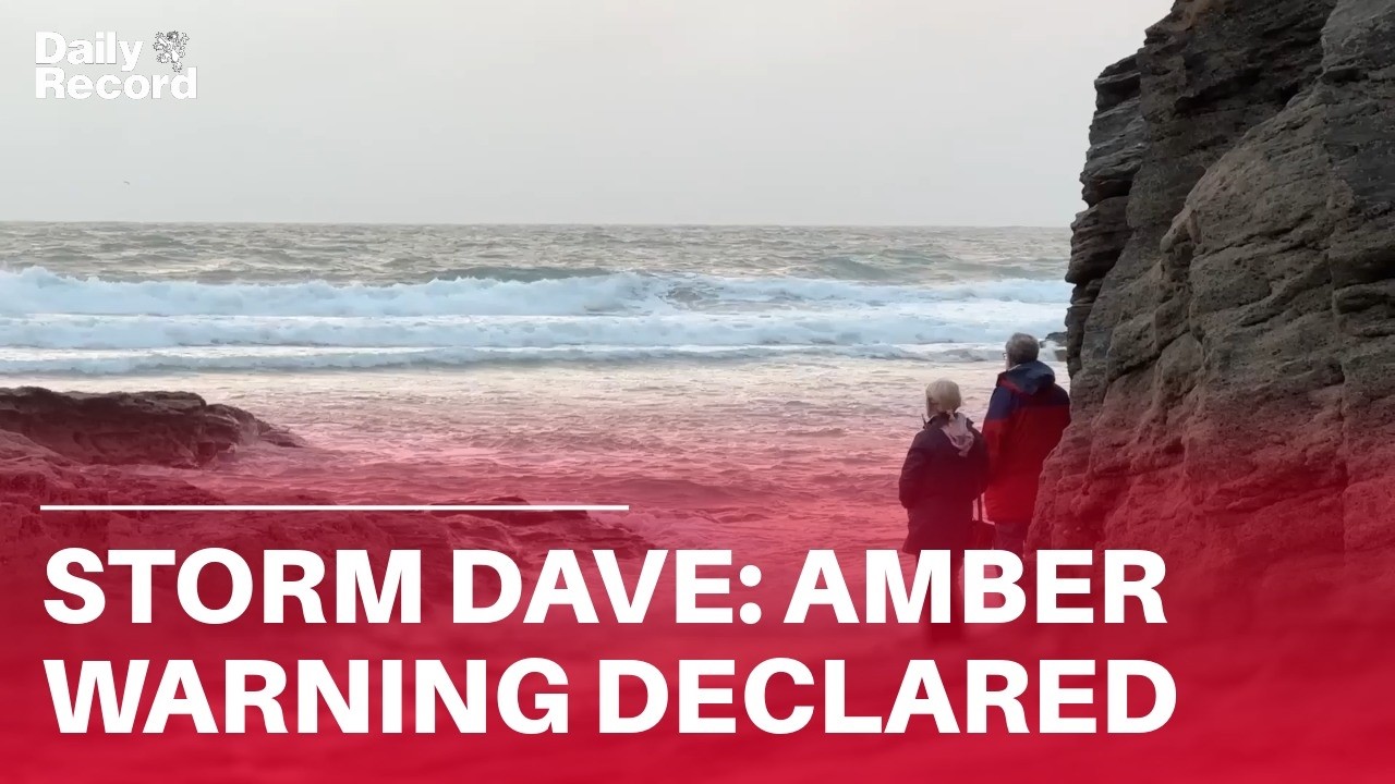 Amber weather warning for Scotland as Storm Dave hits country with 90mph winds