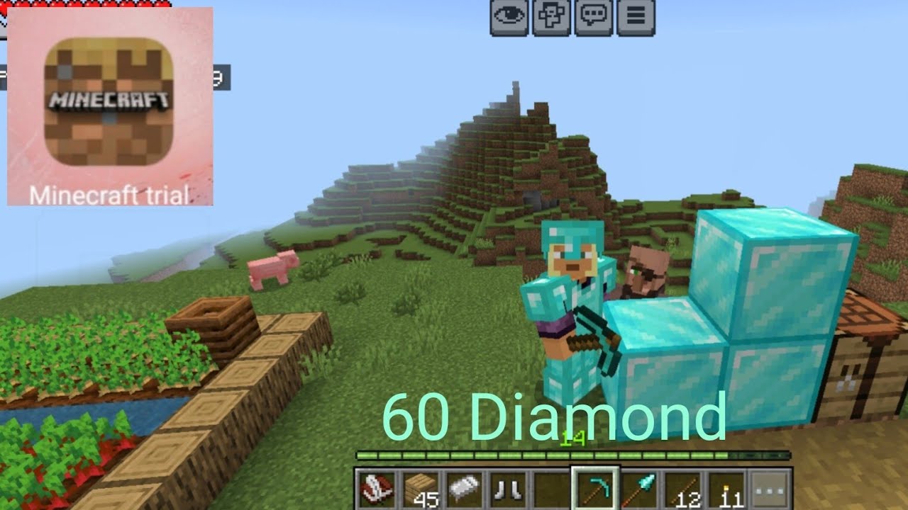 🧐Minecraft trial - ( Diamond 💎 How to find diamond in Minecraft trial ( secret )🤔
