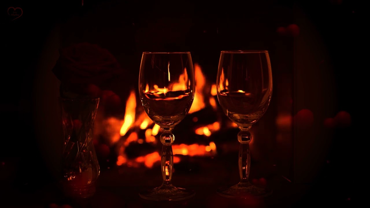 Romantic Music for Love Night❤️Crackling Fireplace & Love Making Music 3 Hours, Wine and Chill Music