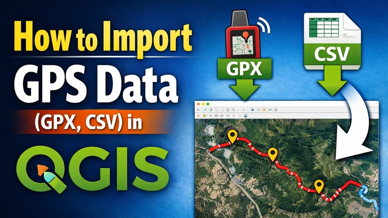 How to Add GPS Data (GPX + CSV) in QGIS | Easy Method | Mapora