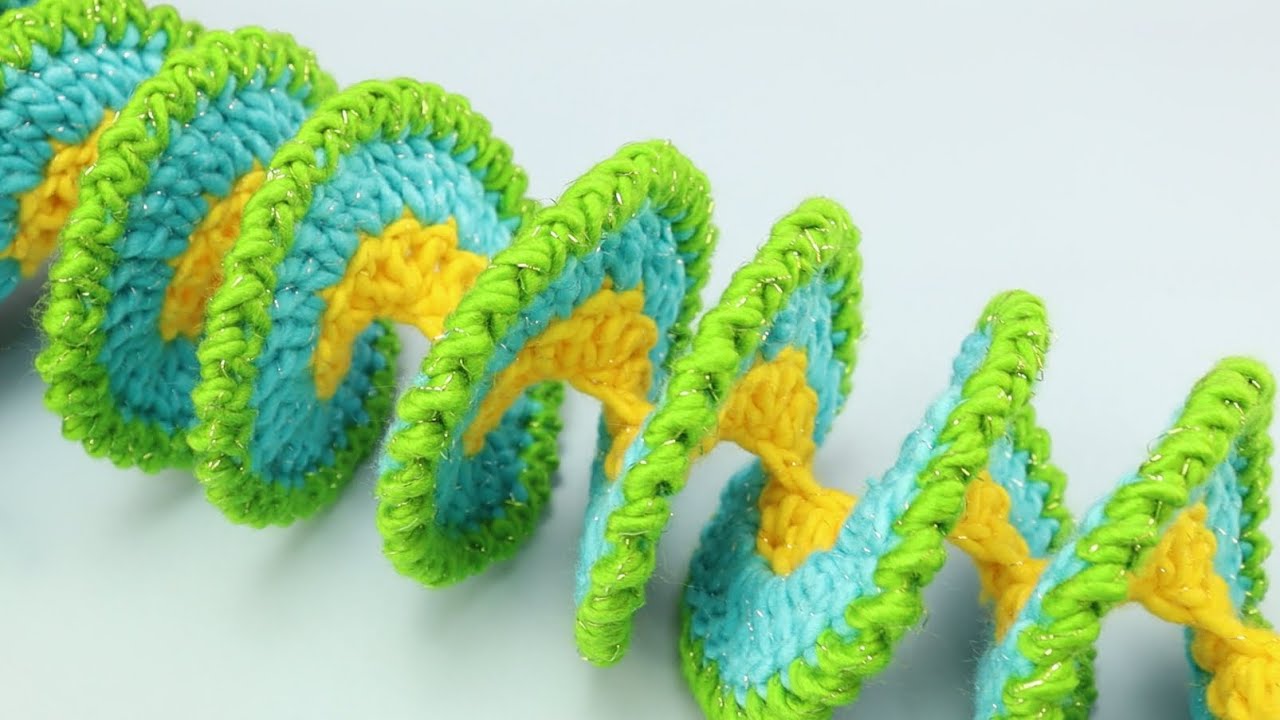 Wow‼️😱FÁCIL Y RAPIDO TEJIDO ESPIRAL 🌀 DE VIENTO 🌀🧶CROCHET👌 #crochet #knitting #handmade