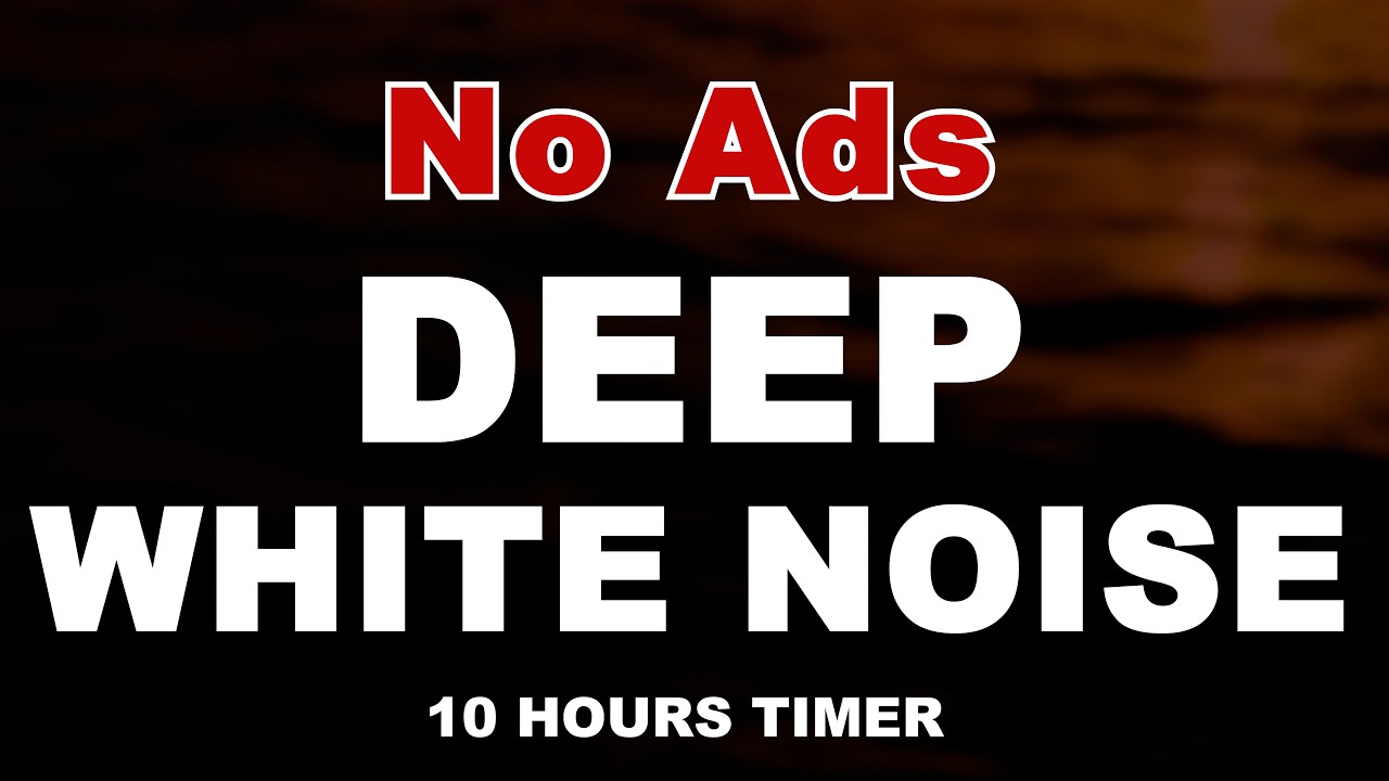 Deep White Noise | No Ads | Sleep, Colic Relief, Block Noise, Dark Screen | 10 Hours Timer