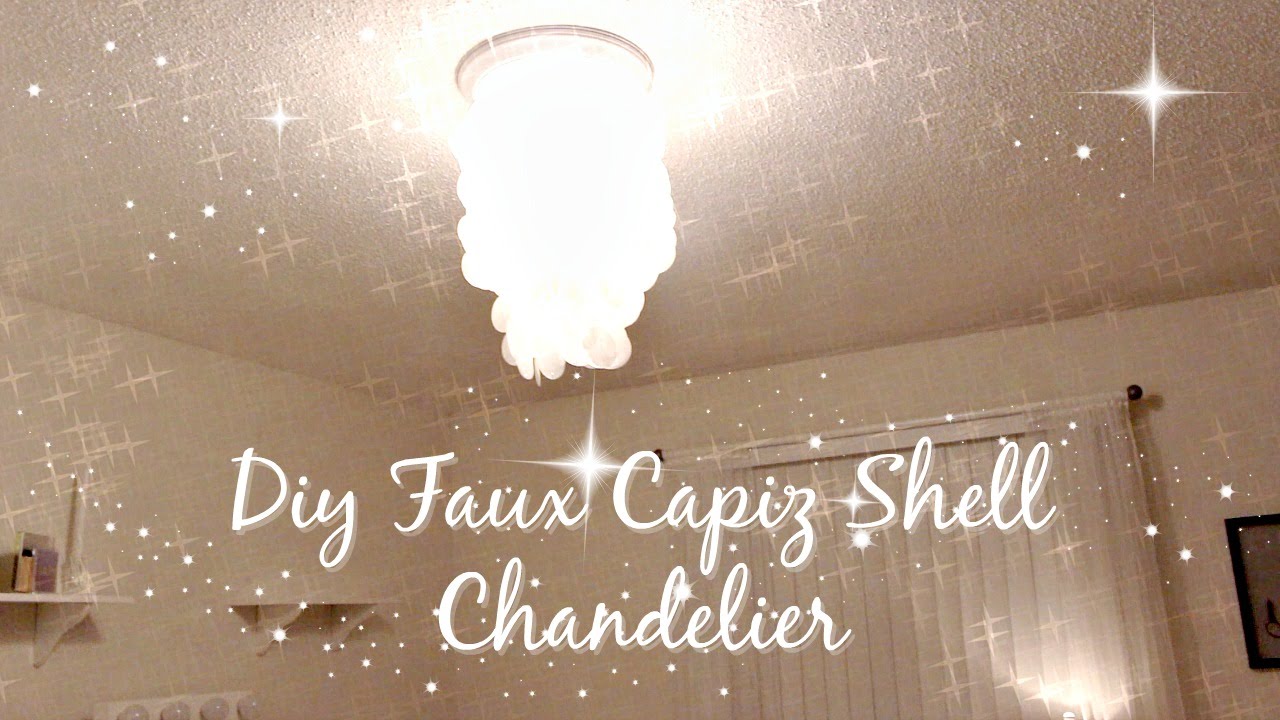 DIY Faux Capiz Shell Chandelier