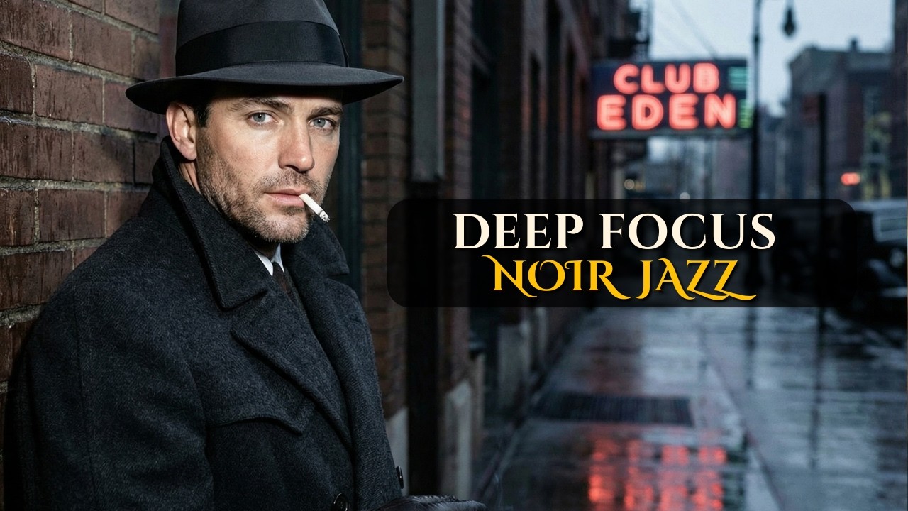 Deep Focus Noir Jazz | Dark Jazz for Coding & Writing 🕵️‍♂️ | The Velvet Lounge