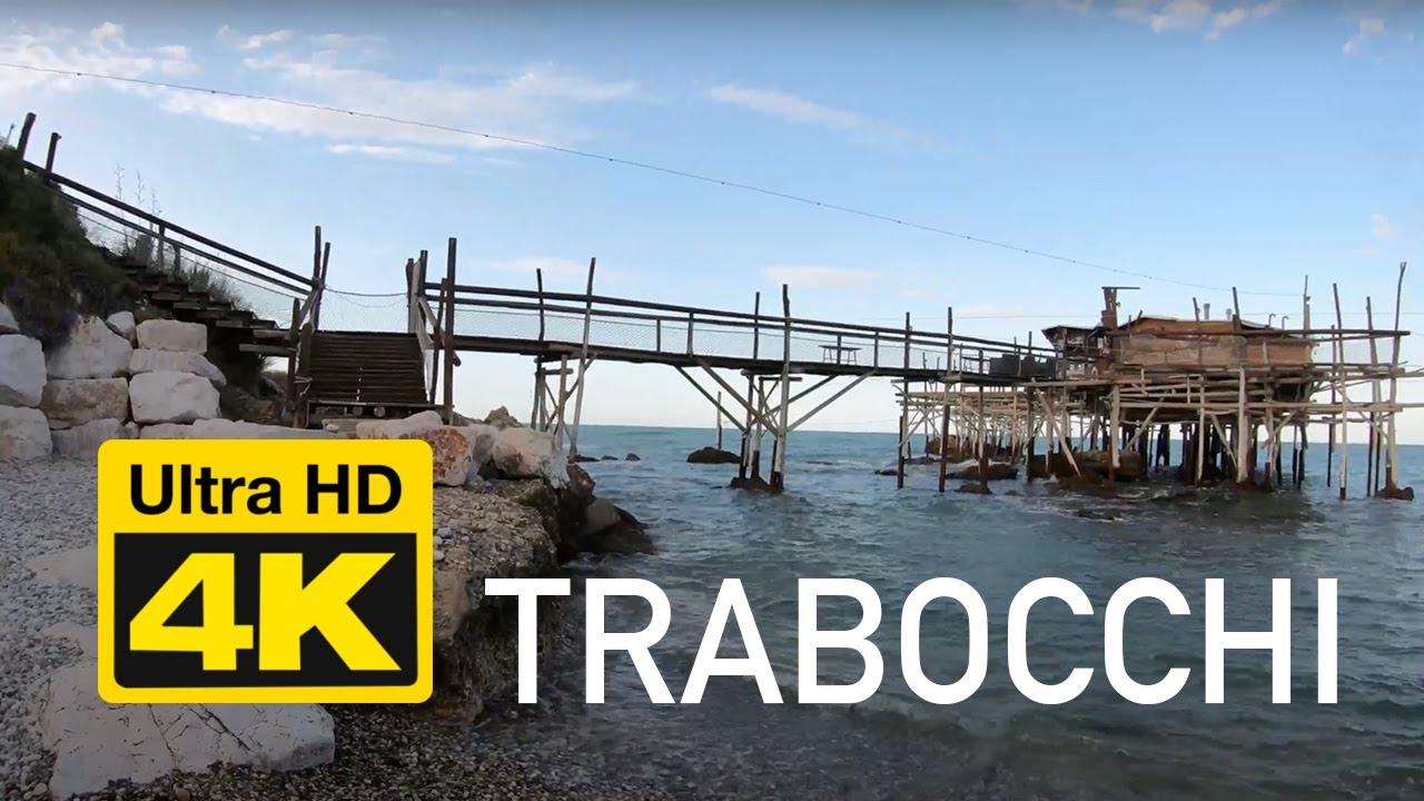 Costa dei Trabocchi 4K, Abruzzo, Italy -  walking tour... just natural sounds and relax.