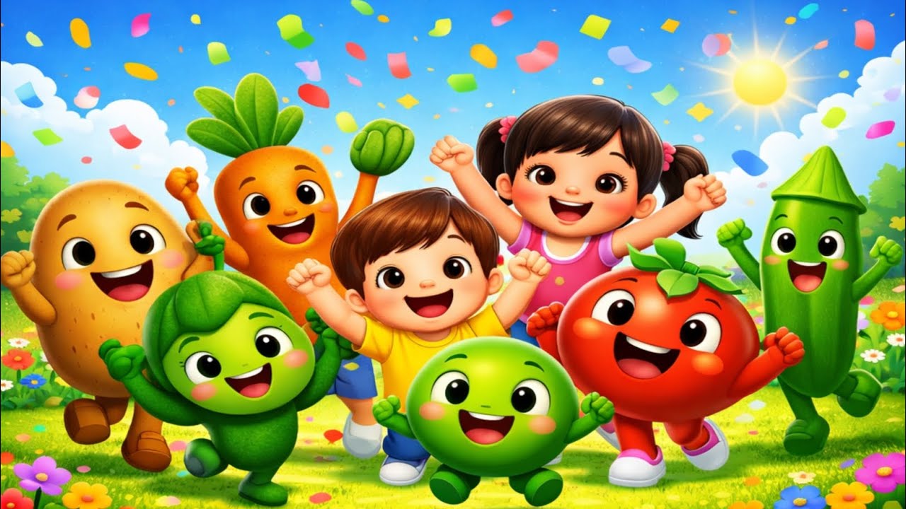 Vegetables Song for Kids 🥕 | हेल्दी बॉडी हैप्पी लाइफ | cartoon rhyme | song