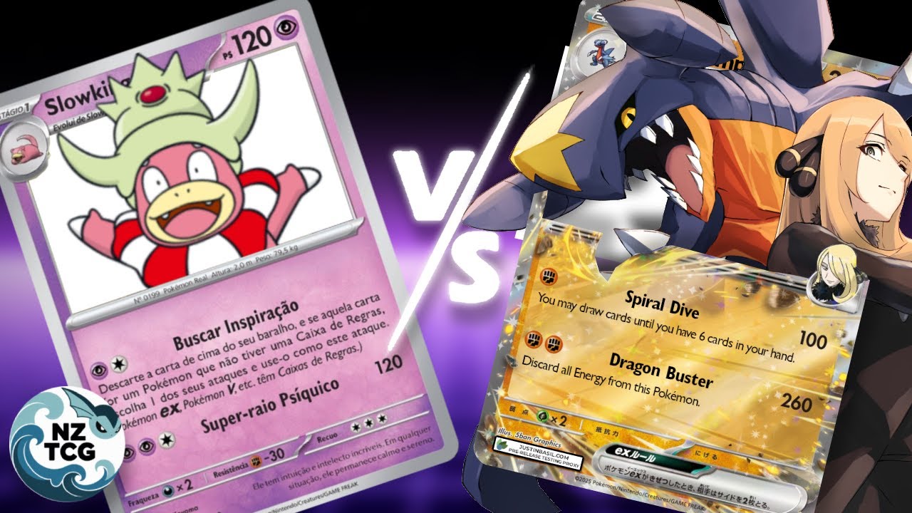 A CAMPEÃ CHEGOU! - Garchomp da Cíntia VS Slowking [Webcam Tabletop]