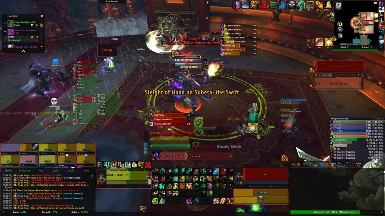 Mistblade WoW - Fusion - Mogu'shan Vaults 10 Heroic - The Spirit Kings - Brewmaster Monk POV