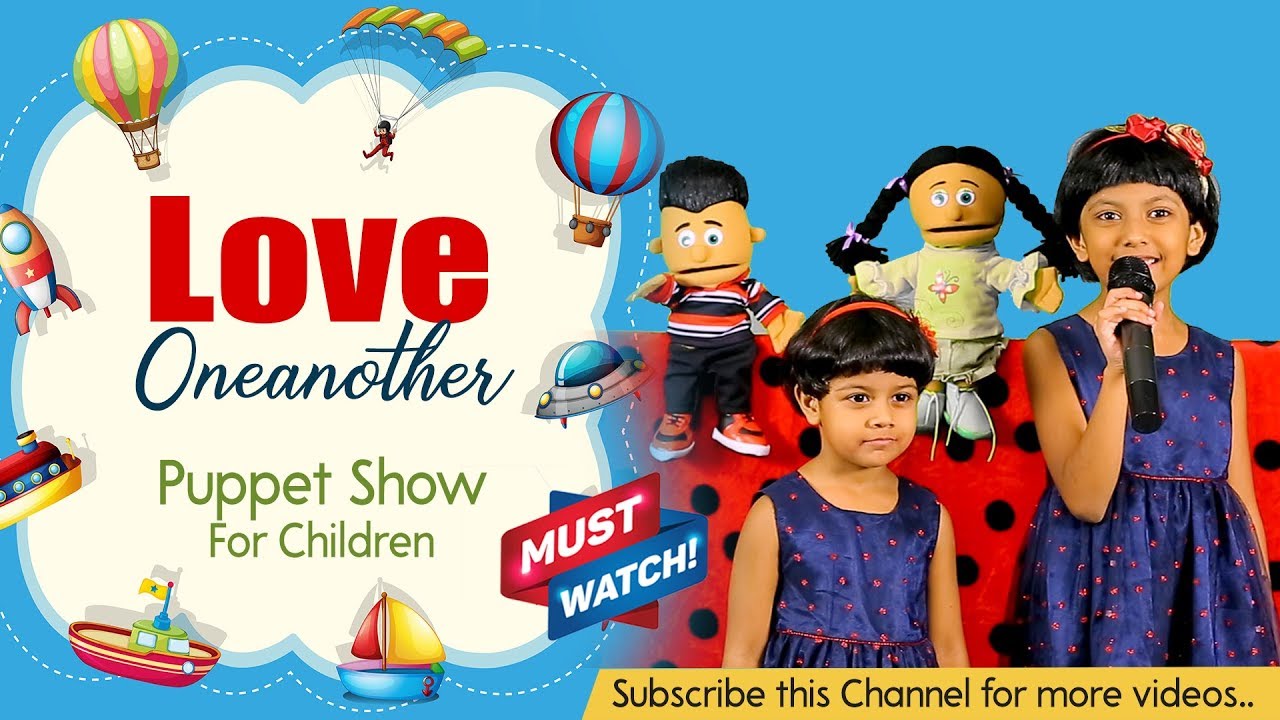 Excellent puppet show|| Love one another||  Dhanya & Nithya || Must Watch