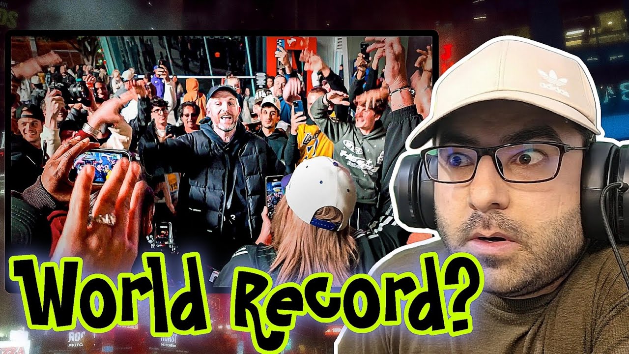 Harry's BEST VIDEO? Harry Mack STUNS Crowd with Freestyle Outside Lakers vs Knicks Game (REACTION)