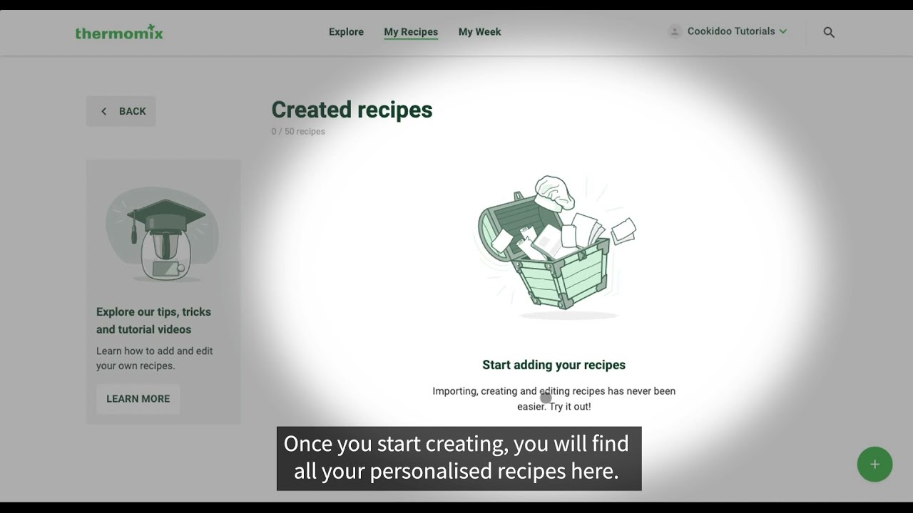 Cookidoo&reg; 3.0 How to Create Recipes: Getting Started (Thermomix&reg; Singapore)