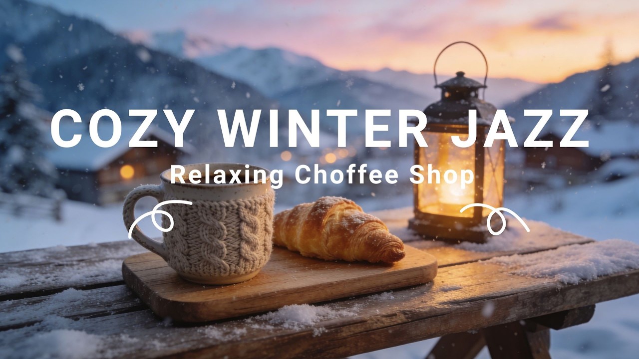 Cozy Winter Coffee Shop ☕ Soft Jazz Music for Study & Relax