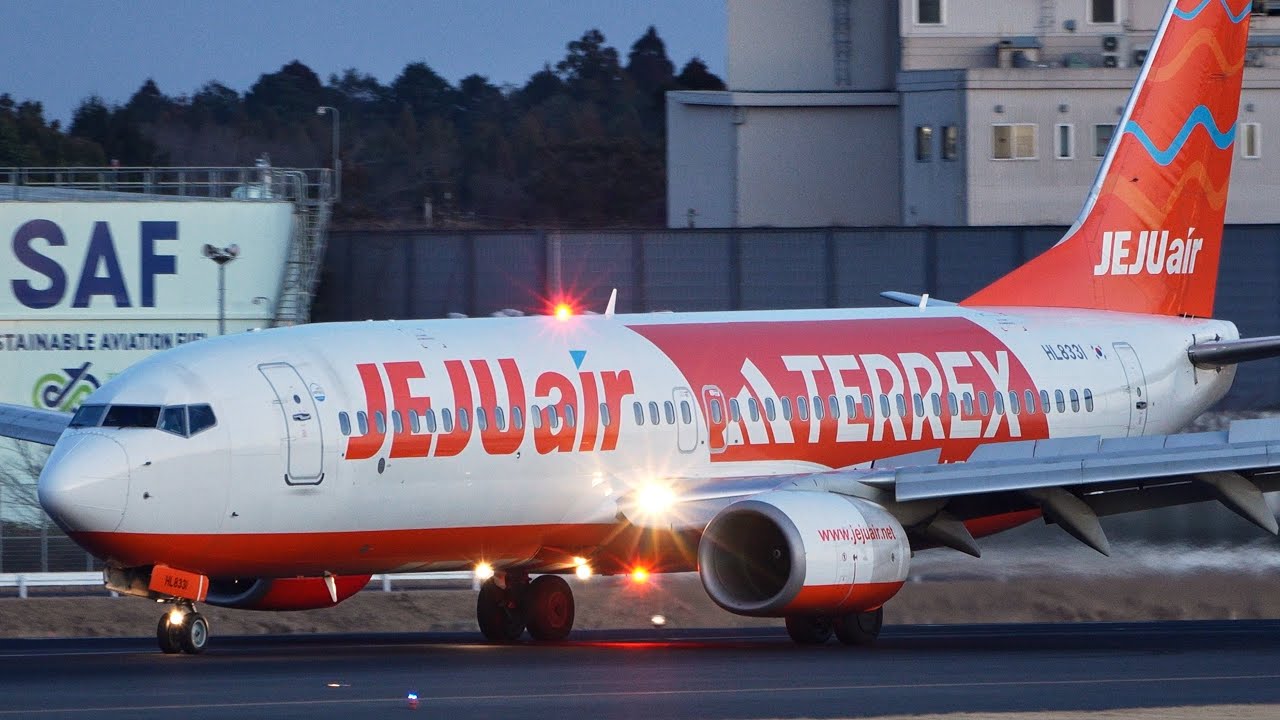 Jeju Air Terrex Livery Boeing 737-800 HL8331 Landing at Narita 34R | NRT/RJAA