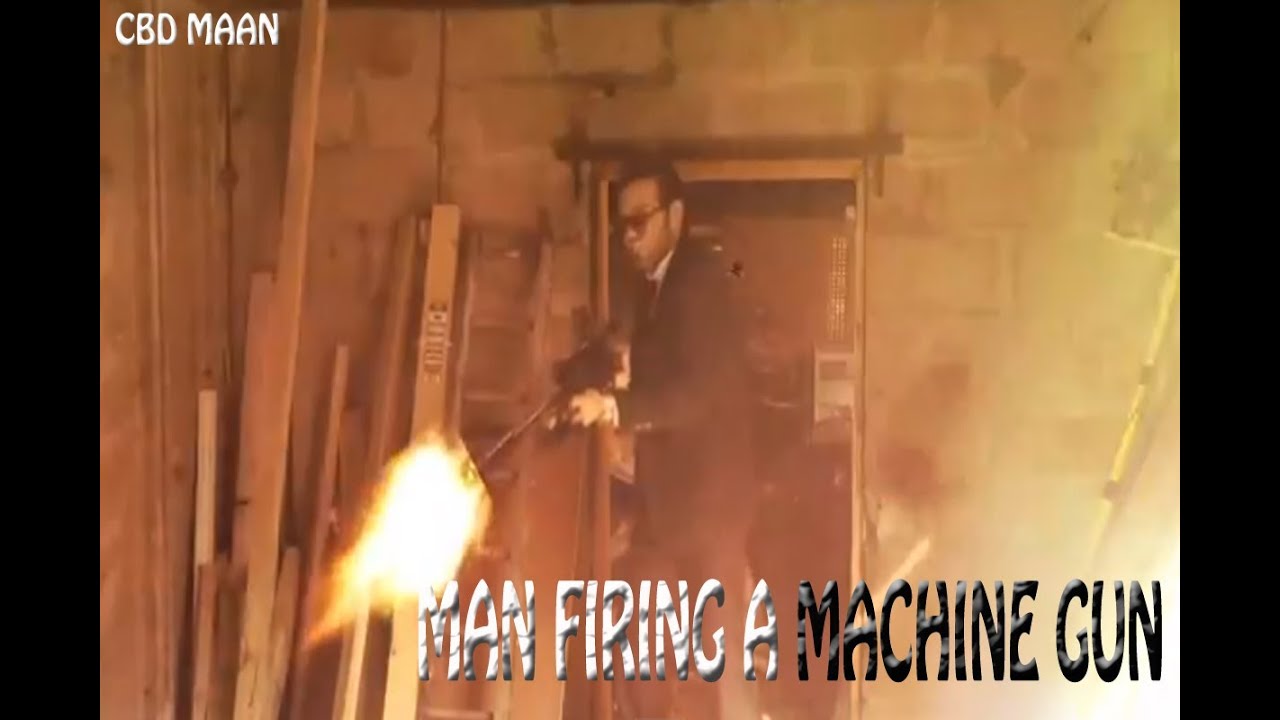 SUPPRESSED MACHINE GUN SHOOTING