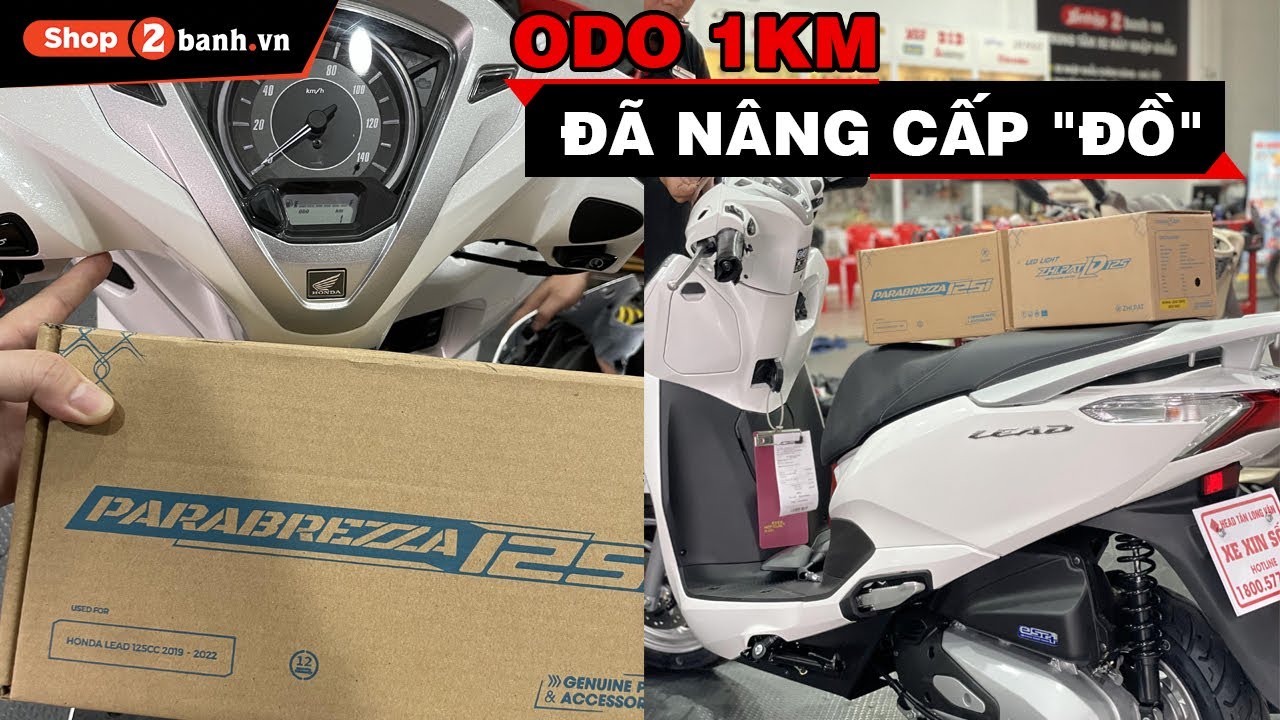Honda Lead 2023 vừa dắt trong Head ra, odo chỉ 1km là lên liền đèn led, kính chắn gió xịn căng đét