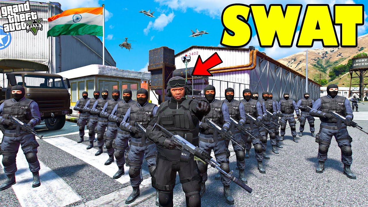 Franklin Becomes the Most DANGEROUS SWAT Officer in GTA 5! | SHINCHAN & CHOP