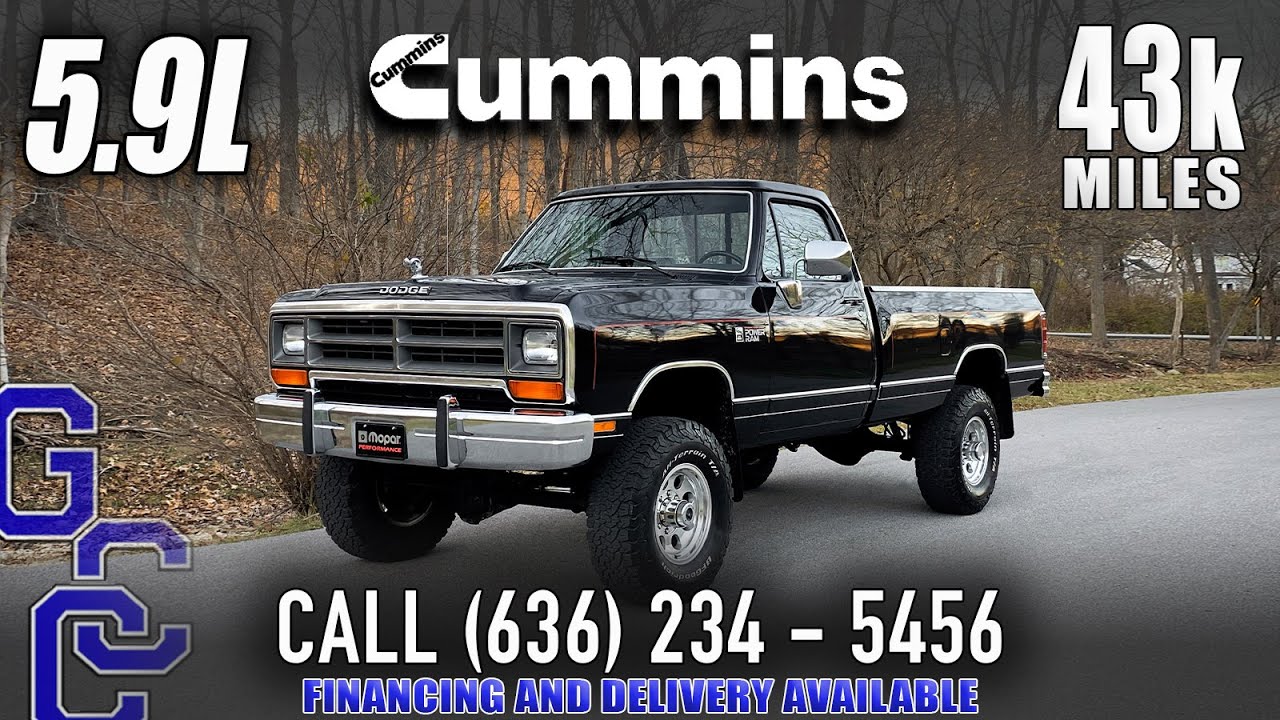 Первое поколение 5.9 Cummins 12v: Dodge RAM W-250 LE 4x4 Diesel 1990 года с пробегом всего 43 тыс...