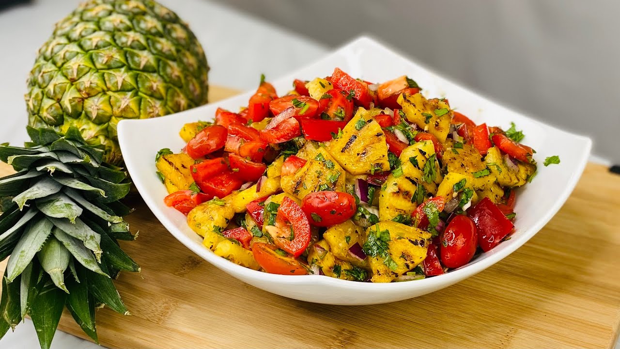 Grilled Pineapple Salad | የተጠበሰ  አናናስ  ሰላጣ
