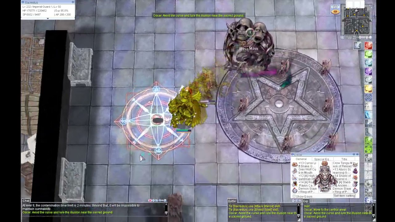 [iRO] Imperial Guard Rapid Smiting VS Phantom Amdarais Lv. 9 & Tomb of Remorse