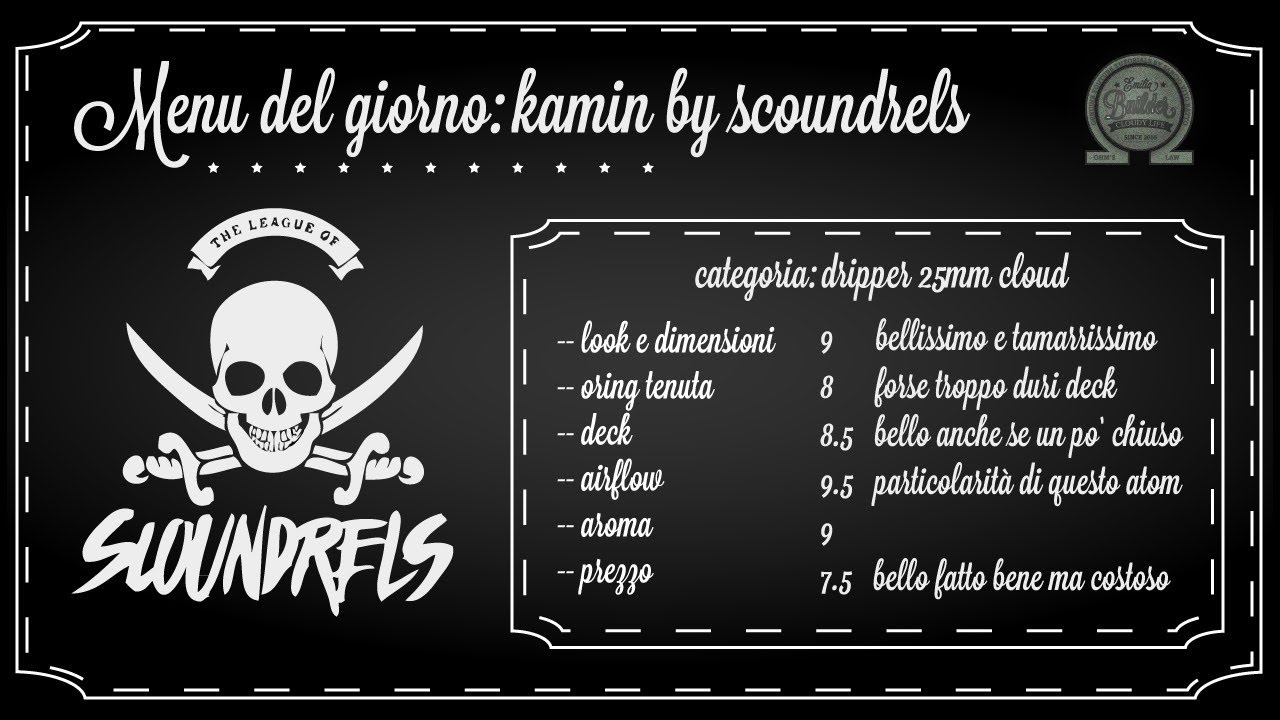 una fucilata di dripper!! Kamin by Scoundrels recensione emiliabuilder ita