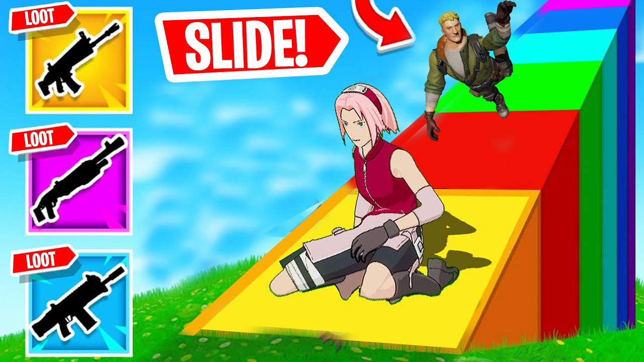 Slide dropper um Loot in Fortnite!