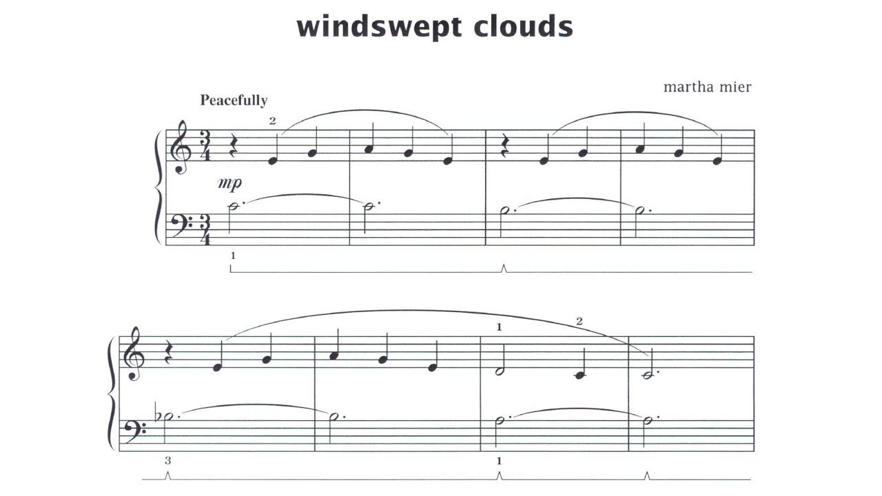 Windswept Clouds - Martha Mier/Reflections, Book 1.