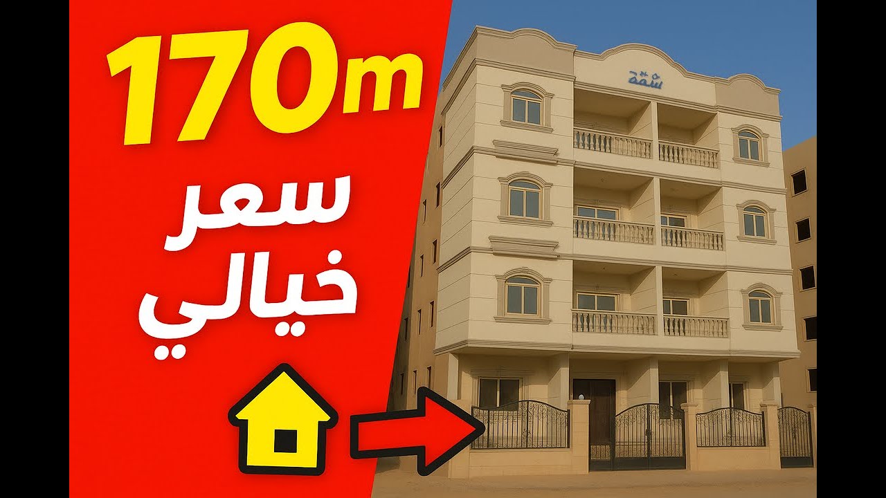 مش ممكن تفوت الفرصة دي 🏡 شقة 170م في نطاق القاهرة الجديدة ( بمدينة الشروق)  بموقع مميز جدًا