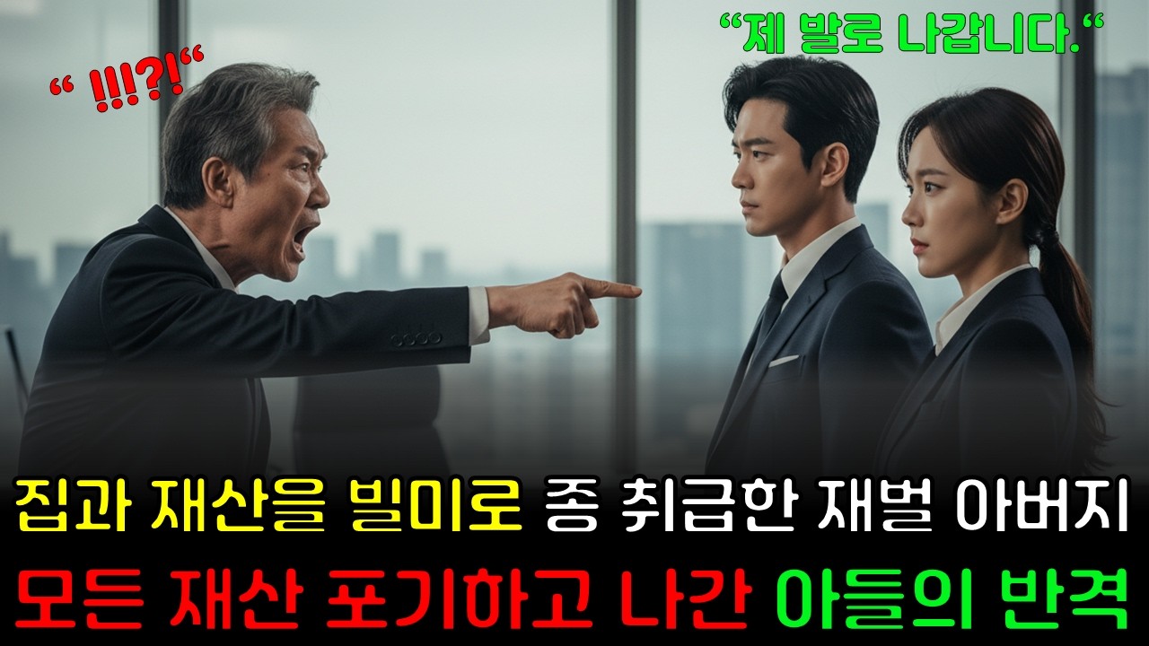 집과 재산을 빌미로 종 최급 당한 재벌가 아들이 아버지가 준 수십억 재산을 바닥에 팽개치고 빈손으로 집을 나가 시작한 반격  / 감동사연 / 사연드라마