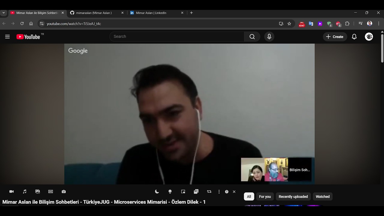 Mimar Aslan ile Bilişim Sohbetleri - TürkiyeJUG - Microservices Mimarisi - Özlem Dilek - 1