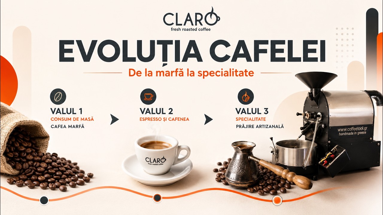 Cum a evoluat cafeaua de-alungul timpului? Ce sunt cele 3 valuri ale cafelei? - CLARO Cafe