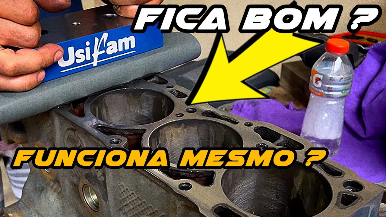 COMO PLAINAR UM BLOCO DE MOTOR EM CASA - FIAT TIPO PLACA PRETA PARTE 4