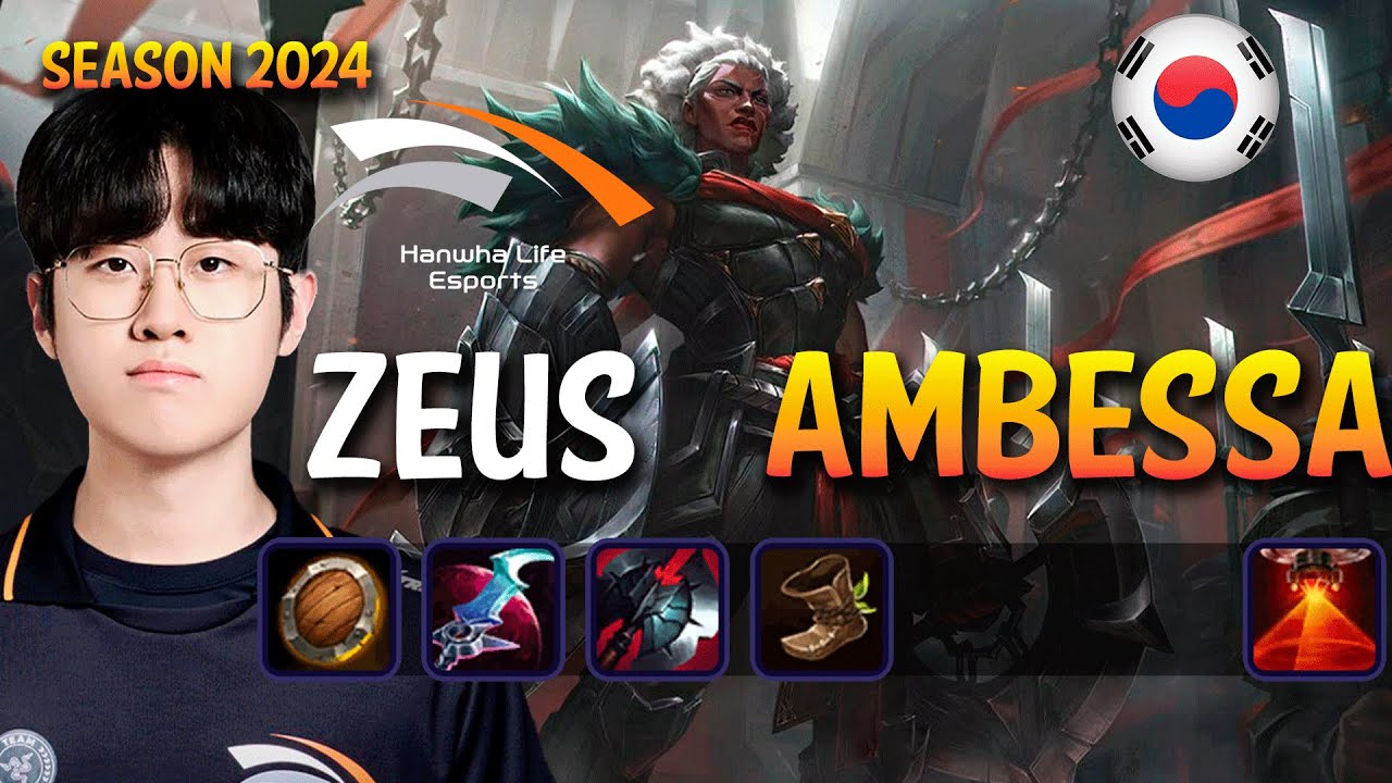 HLE Zeus AMBESSA vs K'SANTE Top - Patch 14.23 KR Ranked | lolrec