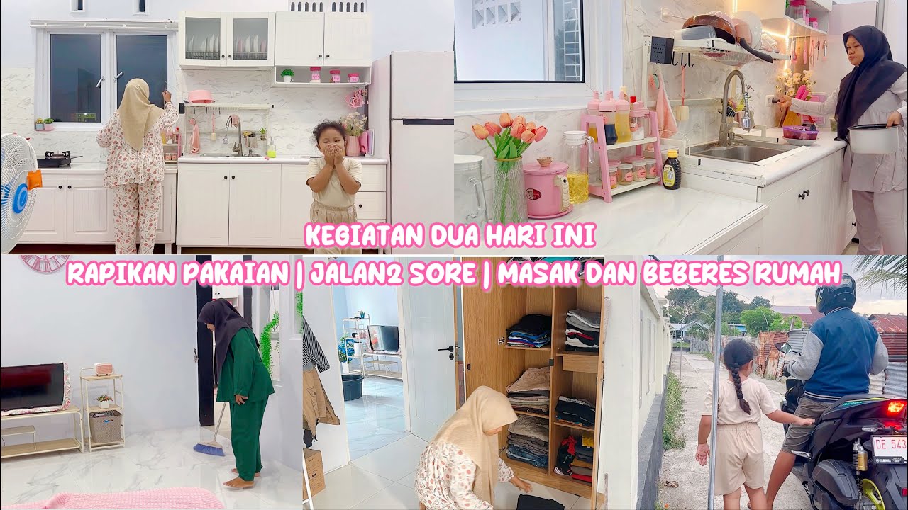 KEGIATAN DUA HARI INI | RAPIKAN PAKAIAN | MASAK DAN BEBERES RUMAH