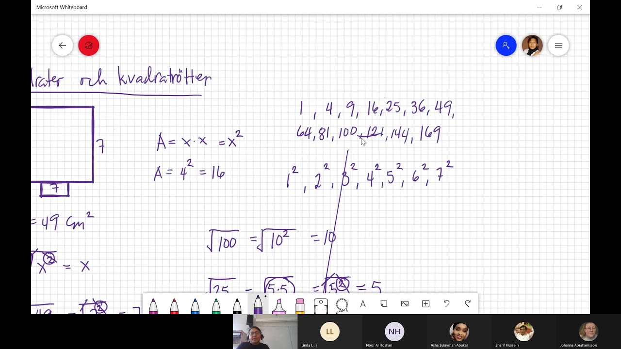 Matematik grundvux delkurs 4 Kvadrater och kvadratrötter
