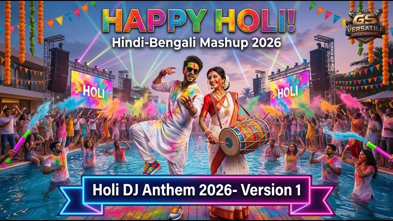 Happy Holi  Version 1 | Hindi Bengali Mashup Holi Song 2026 | Fagun Hawa | GS Versatile