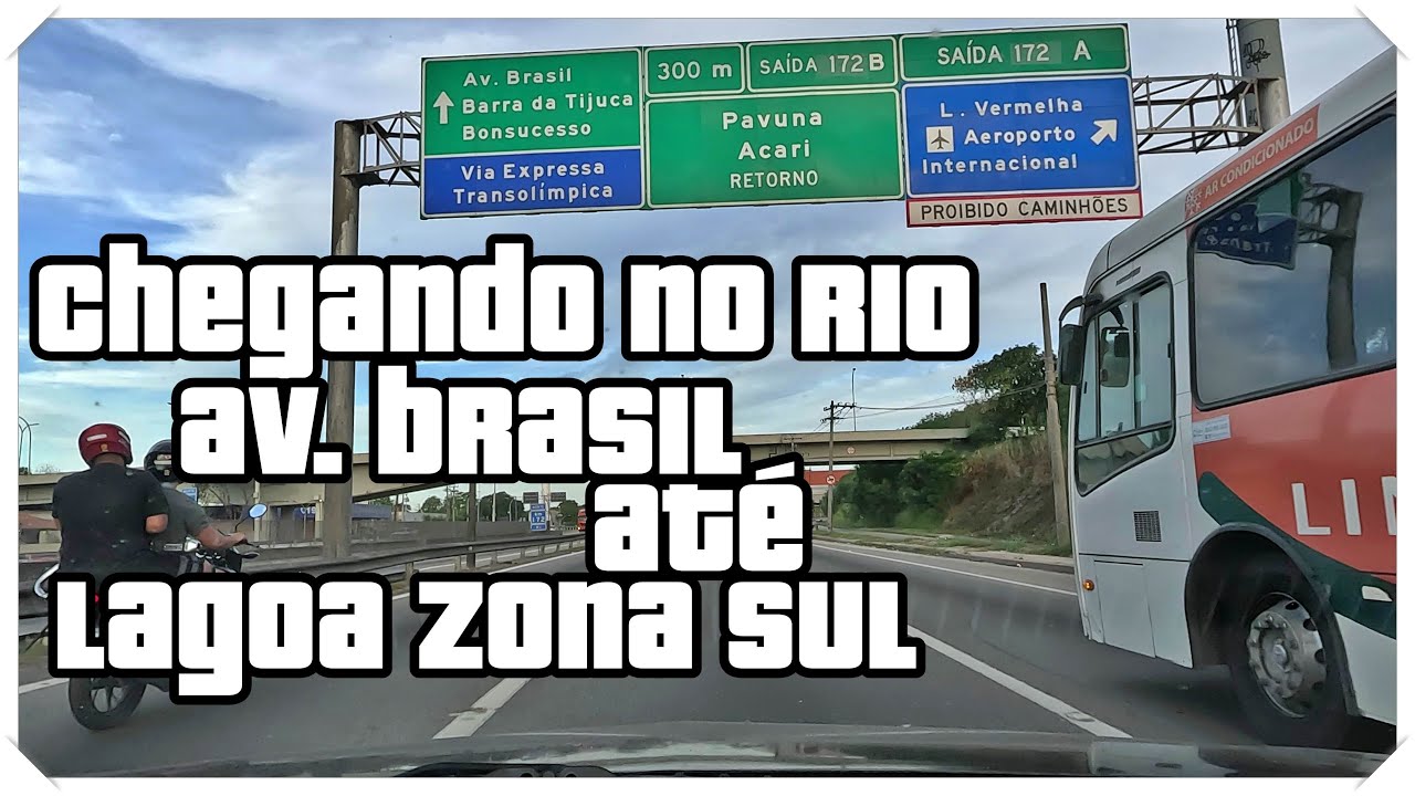 Chegando no Rio de Janeiro pela Dutra e pela BR 040 seguindo para Lagoa Rodrigo de Freitas